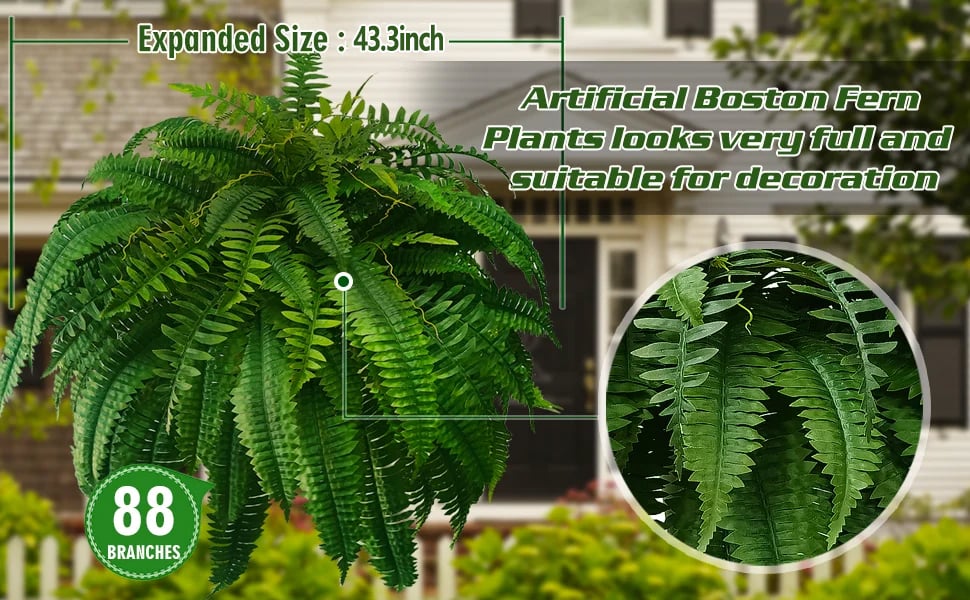 Last Day 75% OFF--UV Resistant Lifelike Artificial Boston Fern🍀